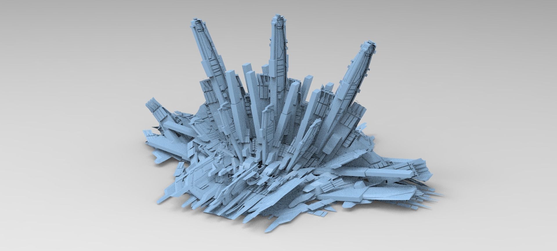 Sci fi Scorpion Claw rock 3 3D model_1