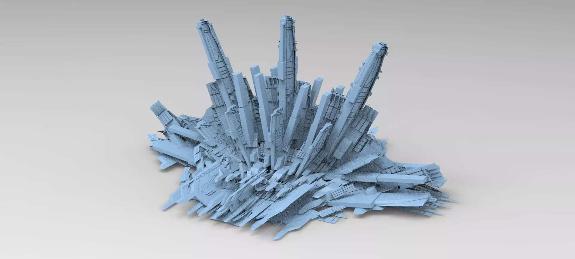 Sci fi Scorpion Claw rock 3 3D model_0