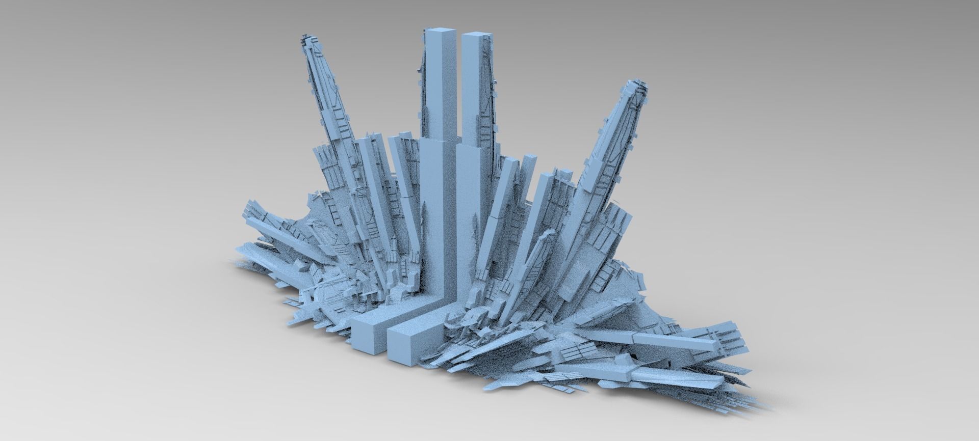 Sci fi Scorpion Claw rock 3D model_1