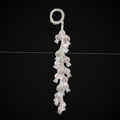 Hanging Garlic Low-poly 3D model 2