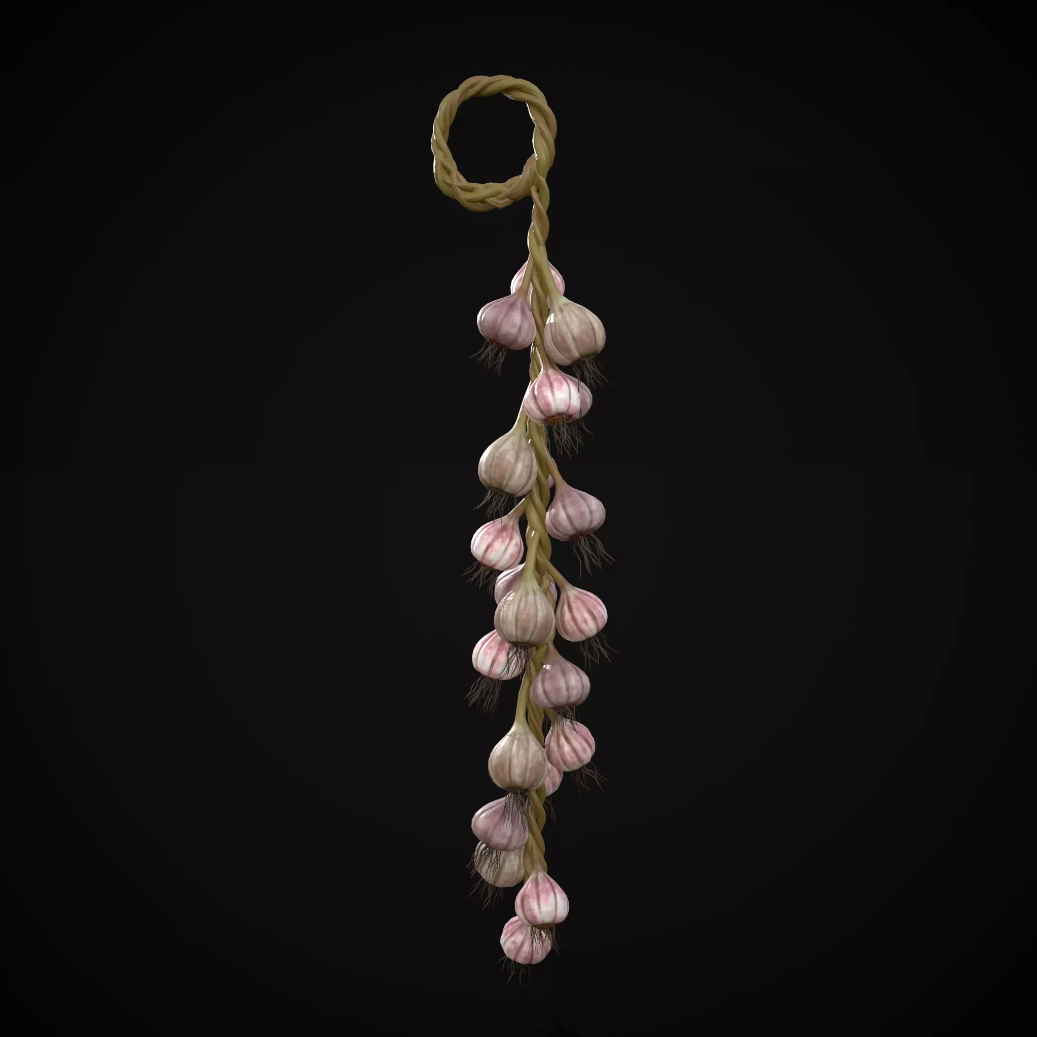 Hanging Garlic Low-poly 3D model