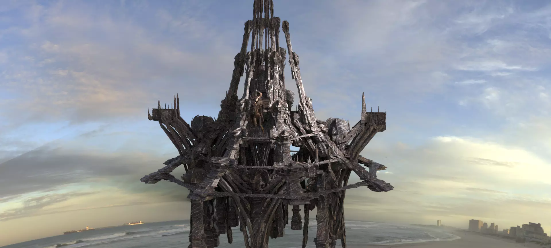 Set Desert tower 3D model_0