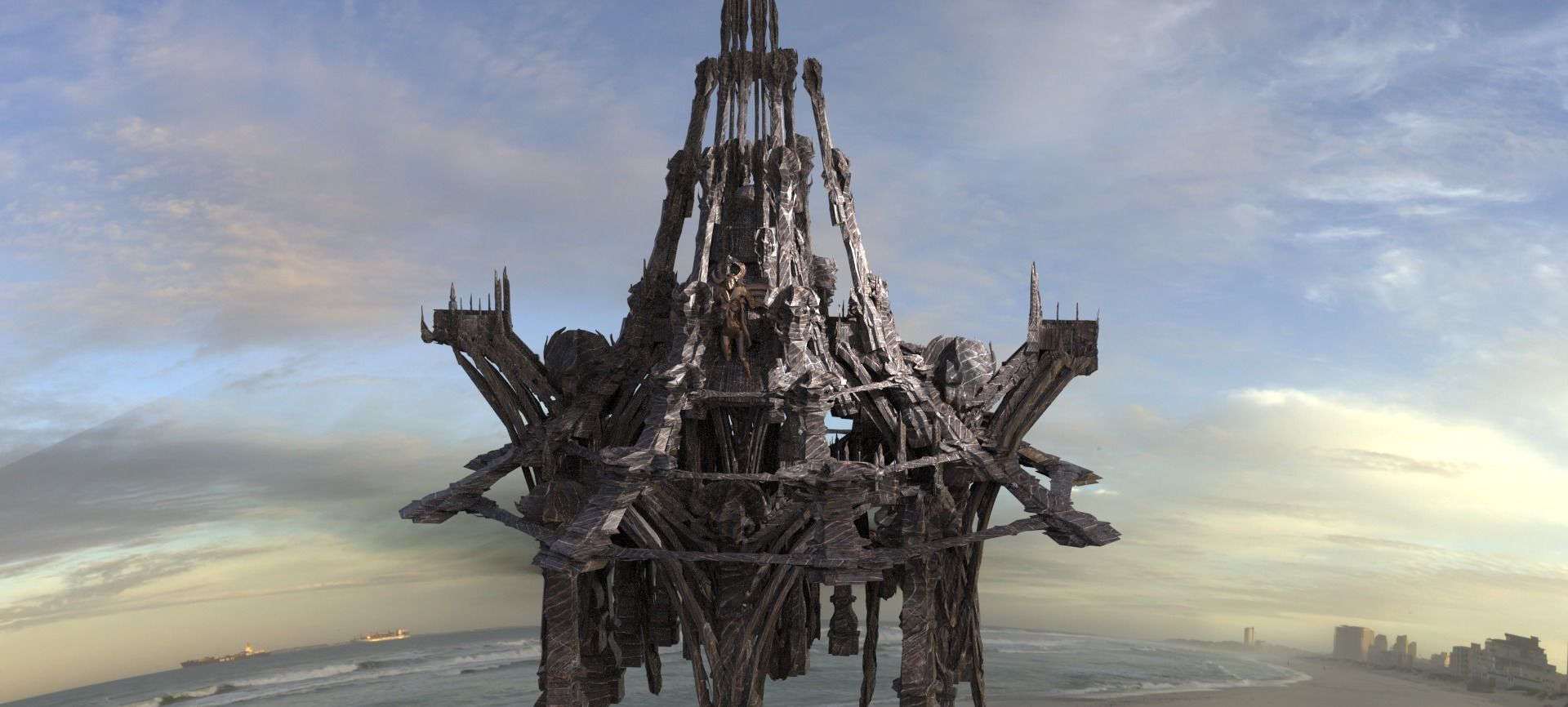 Set Desert tower 3D model_1