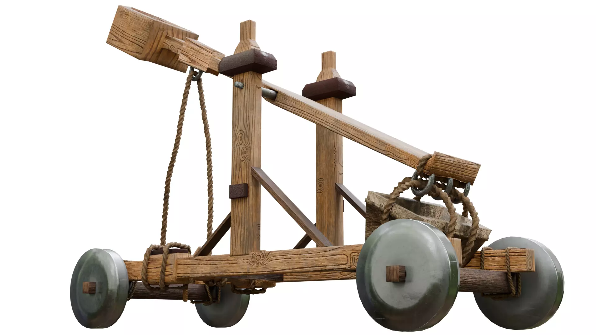 catapult medieval Free low-poly 3D model
