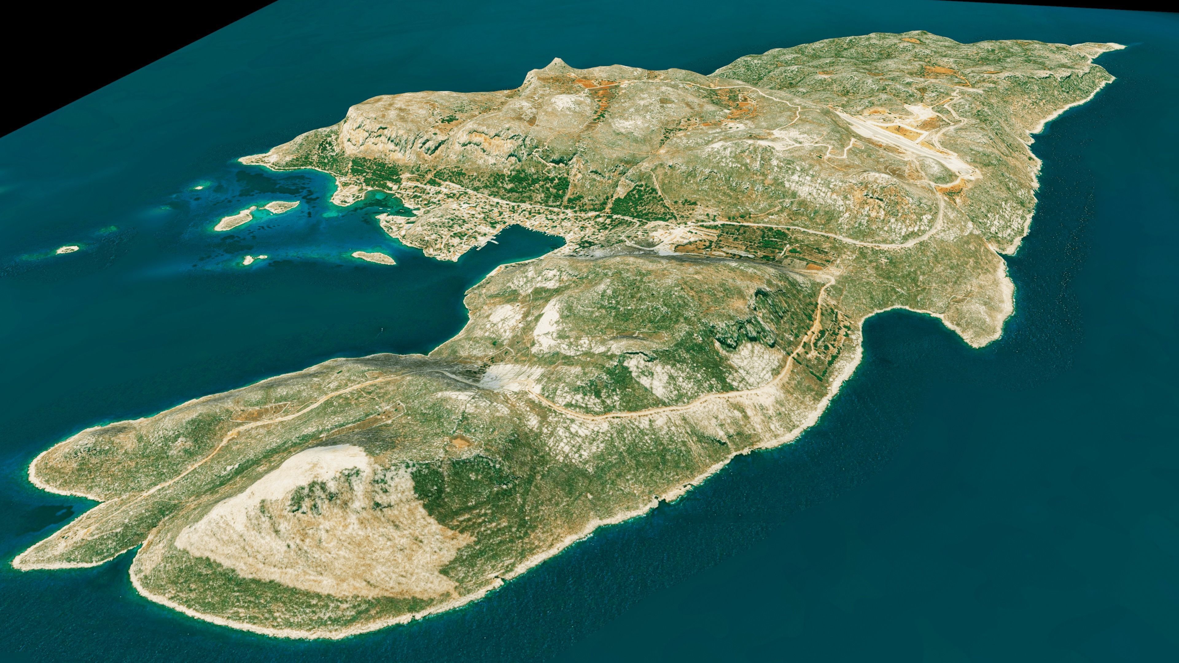 Kastellorizo Island 3d model terrain Low-poly 3D model_9