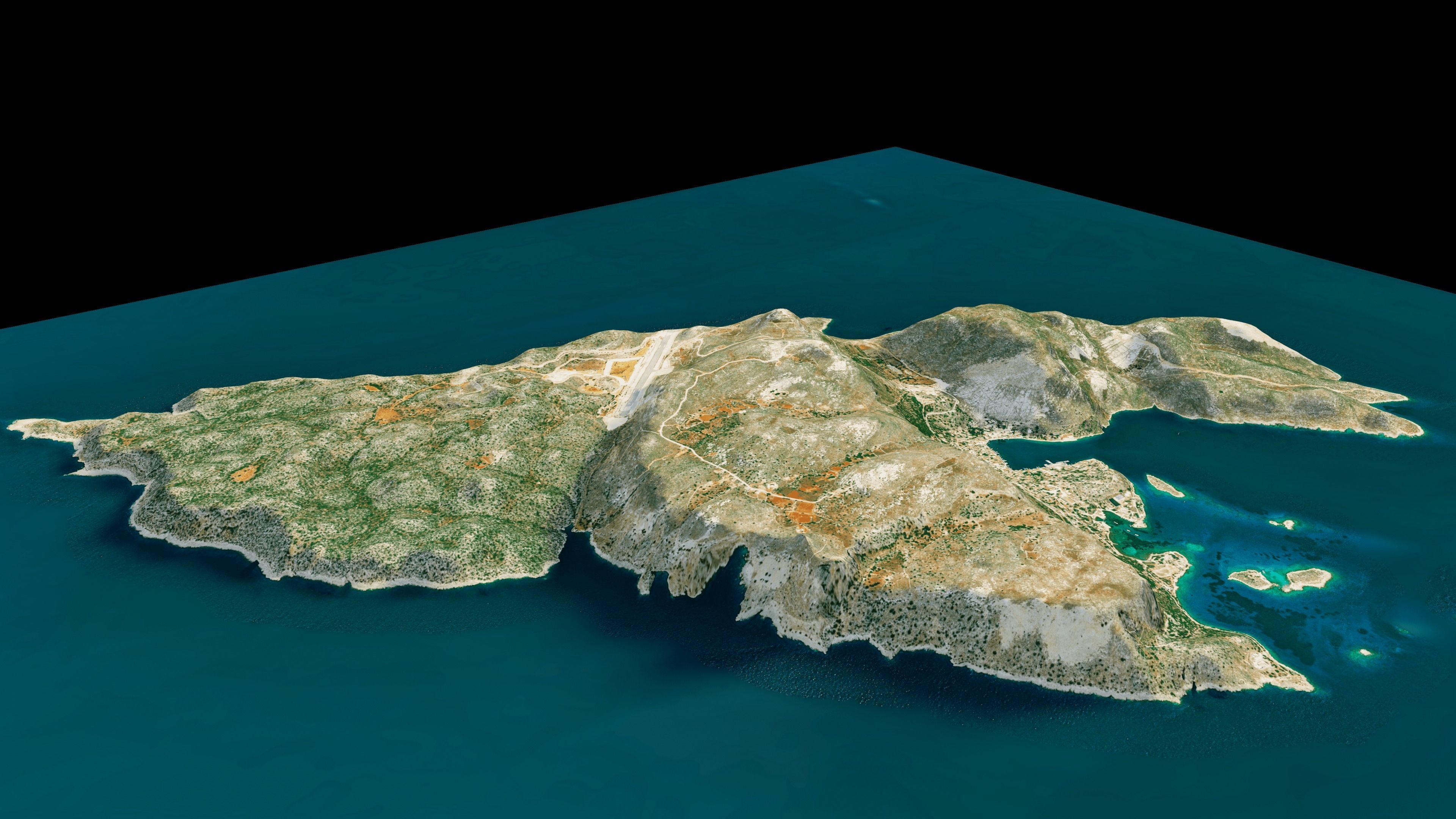 Kastellorizo Island 3d model terrain Low-poly 3D model_1