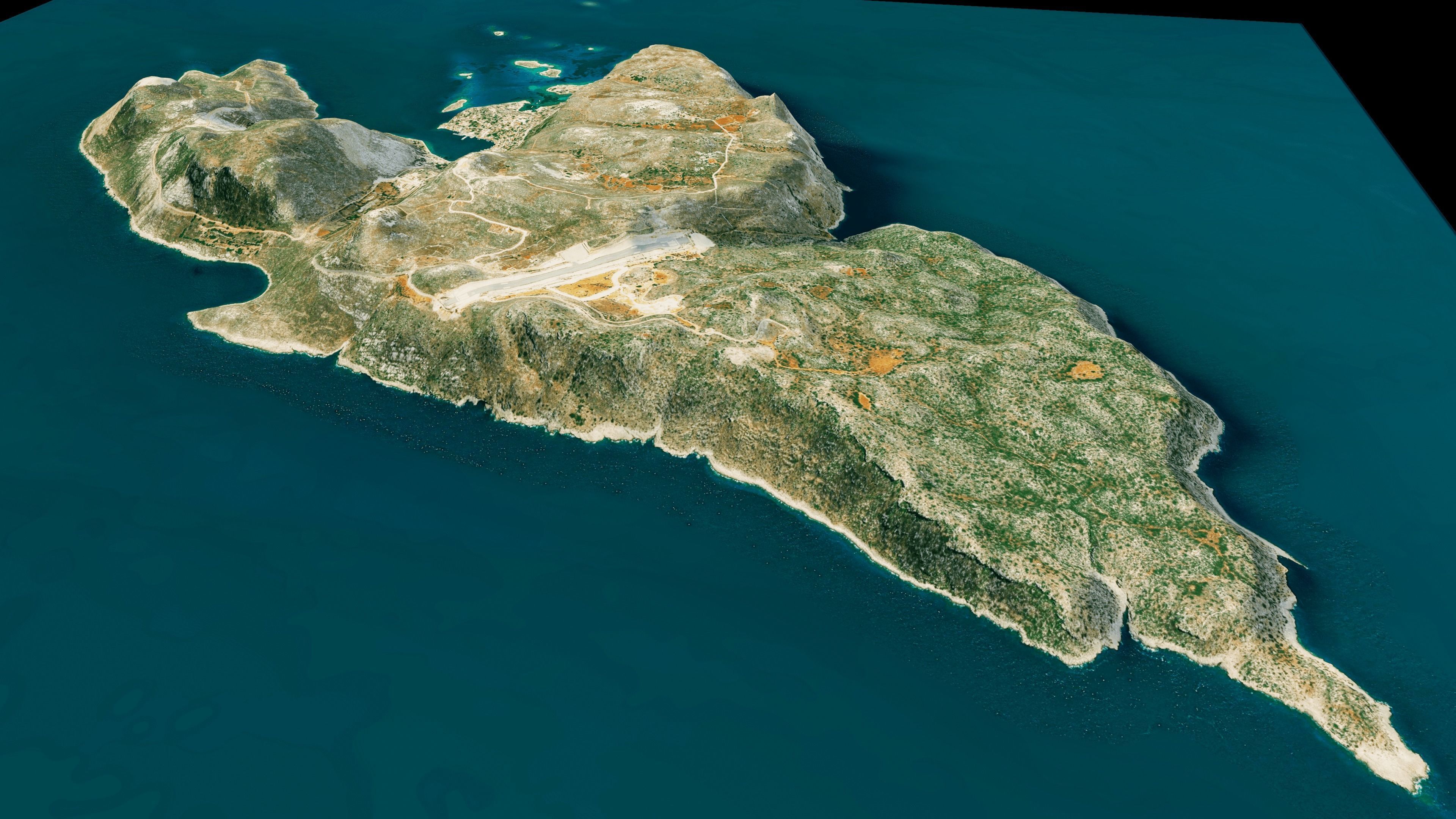 Kastellorizo Island 3d model terrain Low-poly 3D model_5