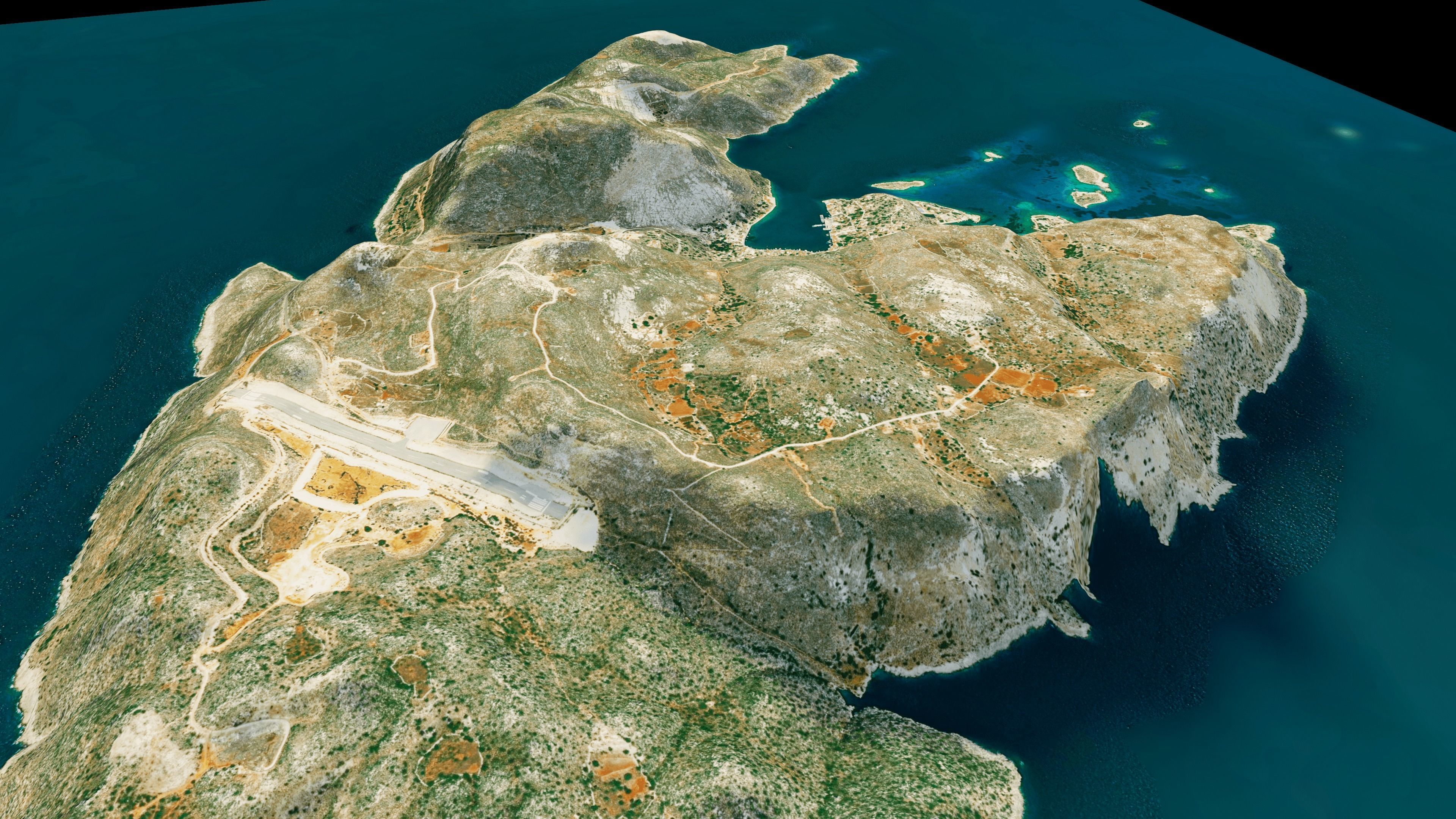 Kastellorizo Island 3d model terrain Low-poly 3D model_3