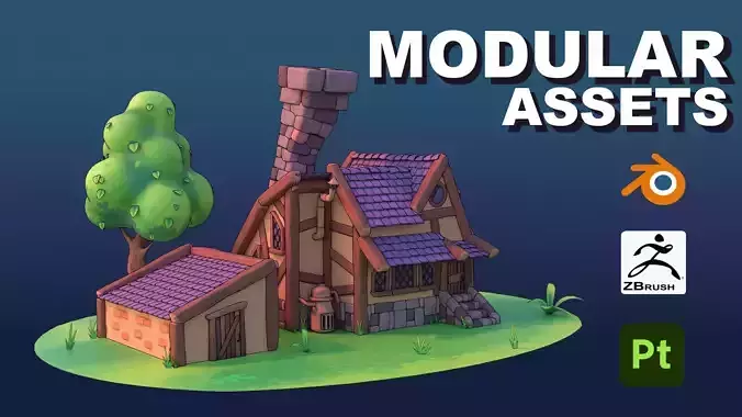 Stylized  Modular Assets - Blender