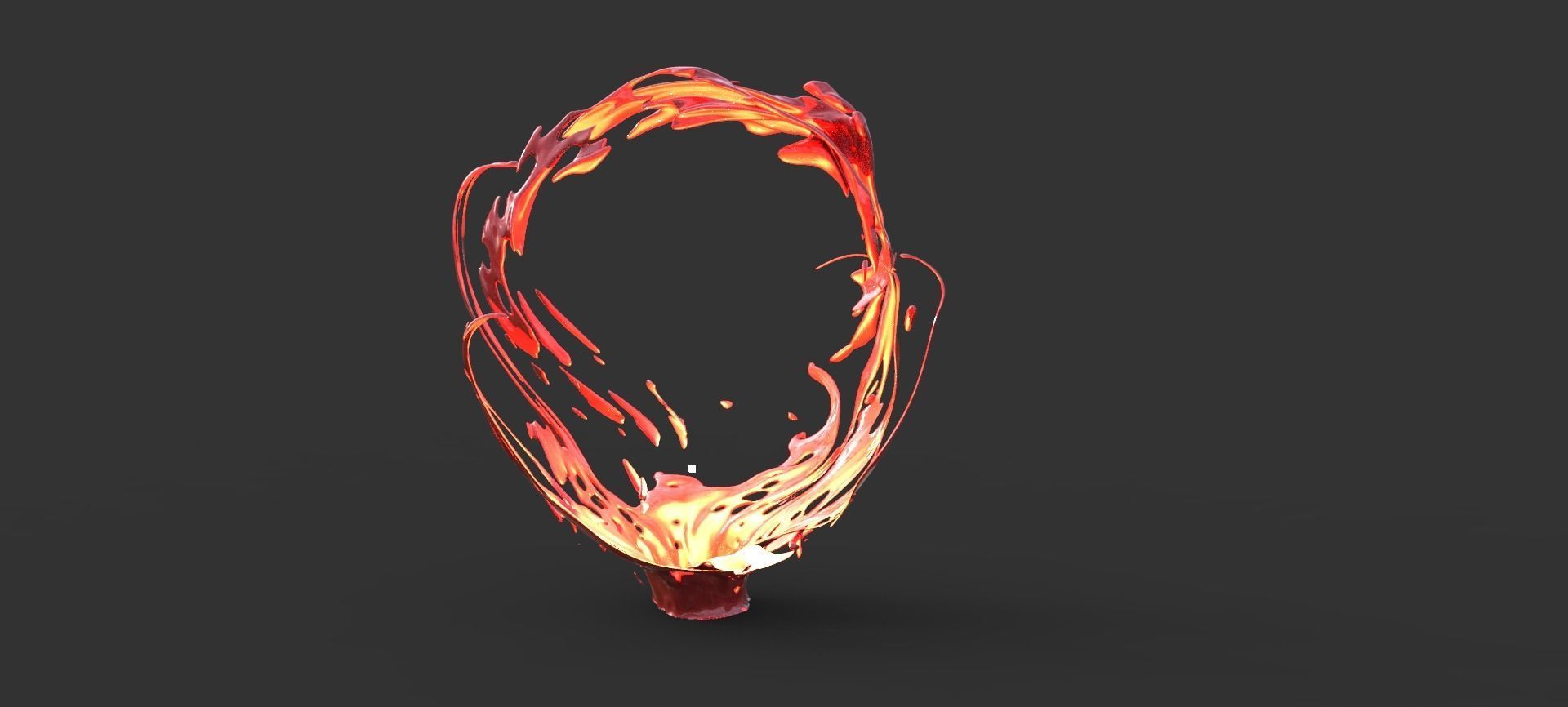 Magma fire portal small 3D model_1