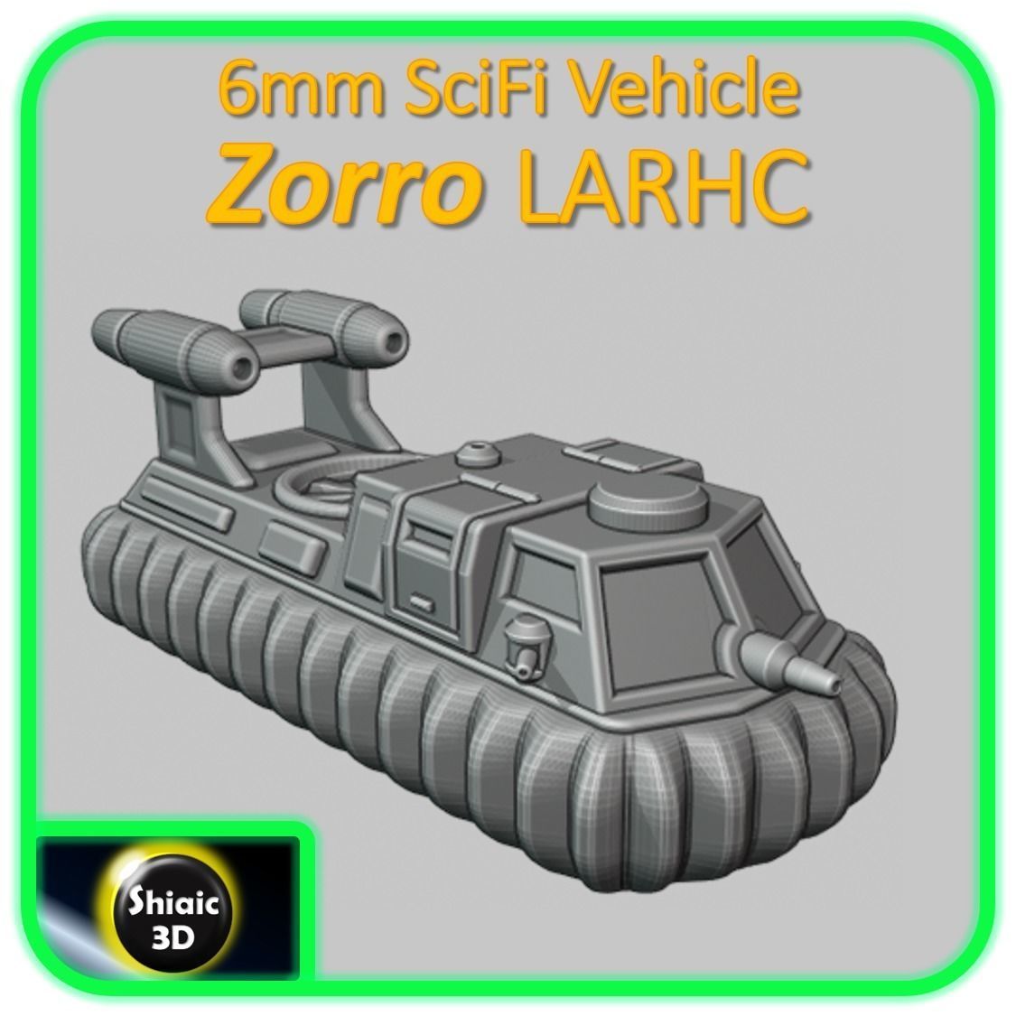 6mm SciFi Vehicle - Zorro LARHC 3D print model_1