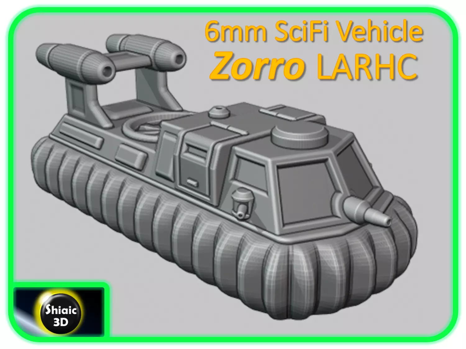 6mm SciFi Vehicle - Zorro LARHC 3D print model_0