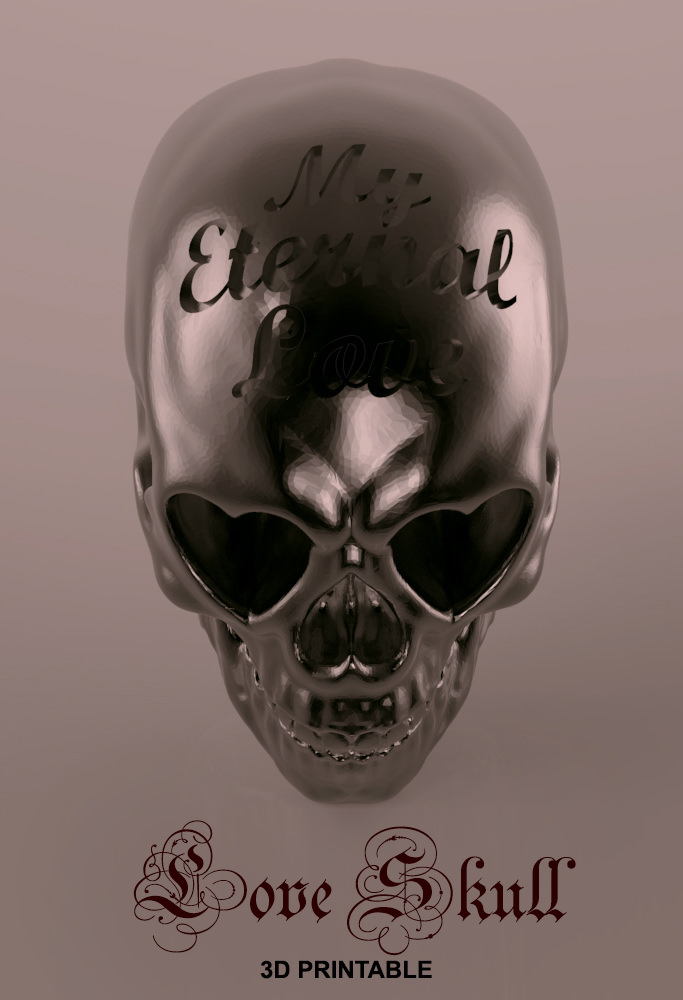 Love Skull 3D print model_2