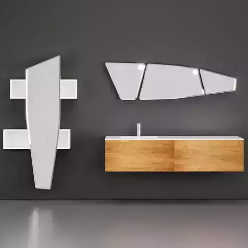 Arblu Lineo Vanity unit with doors 3D model