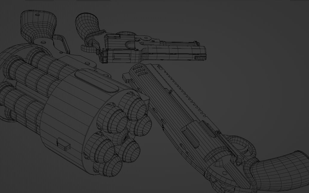 Weapon Hellboy Low-poly 3D model_6