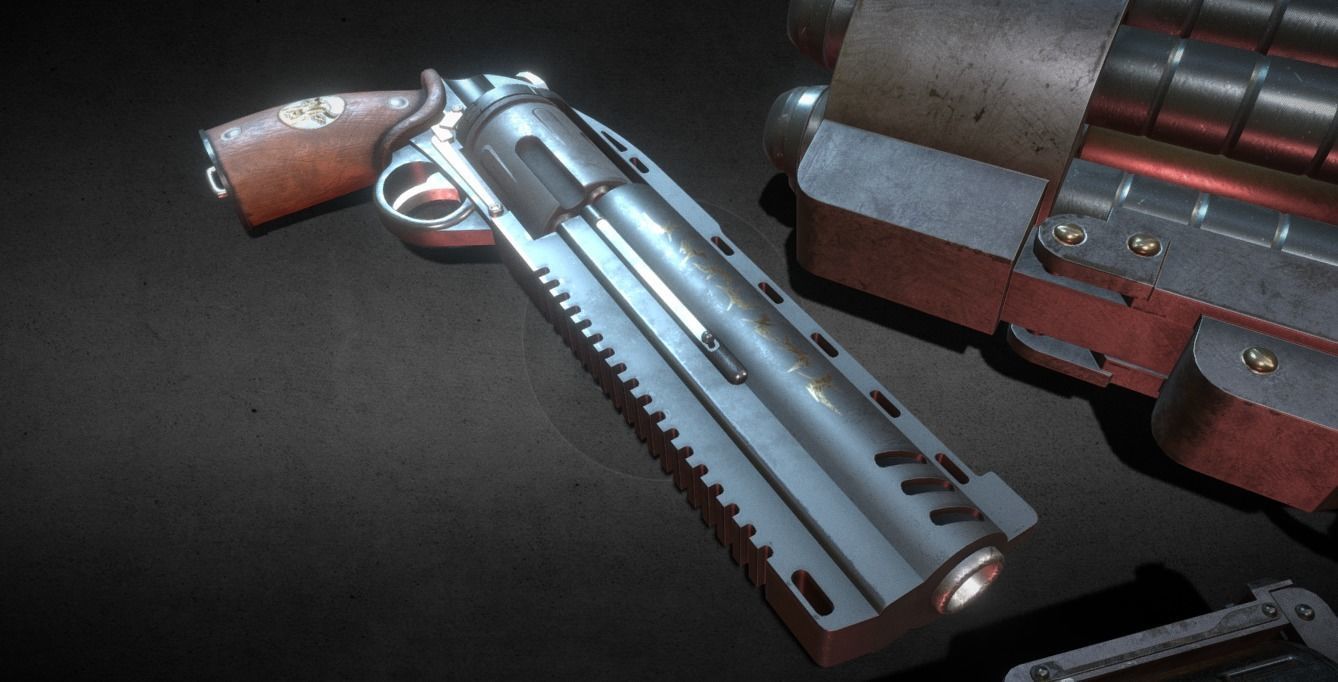 Weapon Hellboy Low-poly 3D model_3