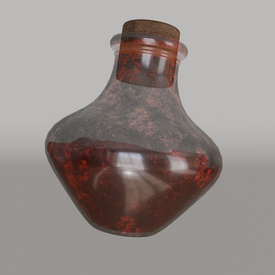 Potion Vial Low-poly 3D model_4