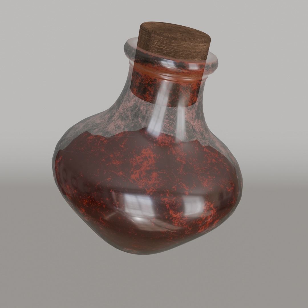 Potion Vial Low-poly 3D model_3