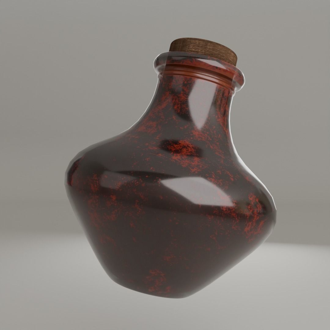 Potion Vial Low-poly 3D model_6