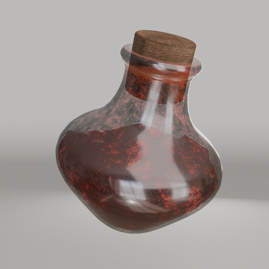 Potion Vial Low-poly 3D model_5