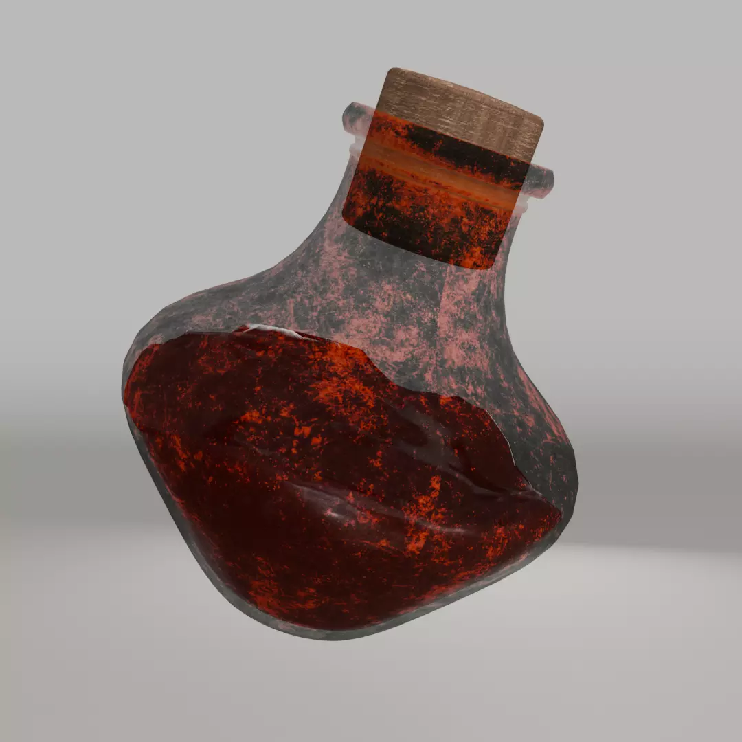 Potion Vial Low-poly 3D model_0
