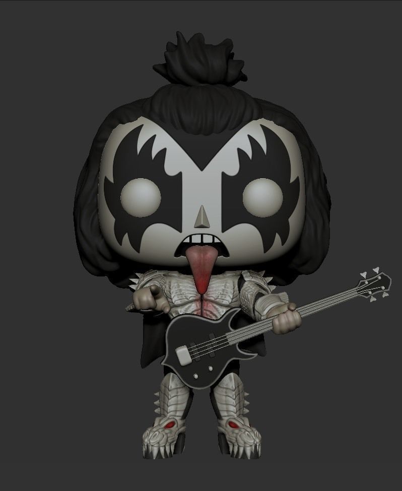 KISS GENE SIMMONS CUSTOM POP 3D print model_2