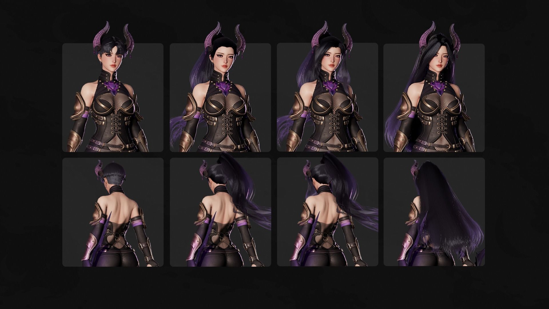 Demon Hunter Girl Nyx - Game Ready Low-poly 3D model_10