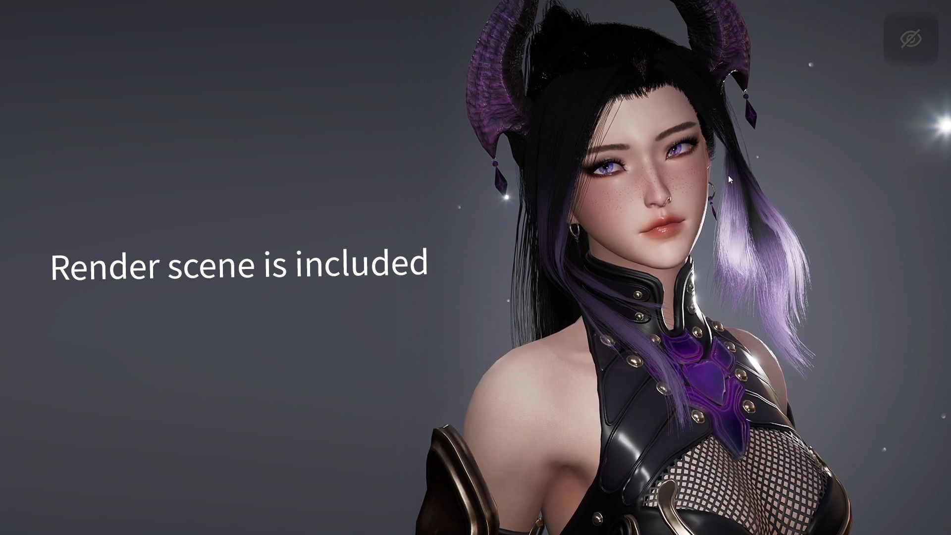 Demon Hunter Girl Nyx - Game Ready Low-poly 3D model_17