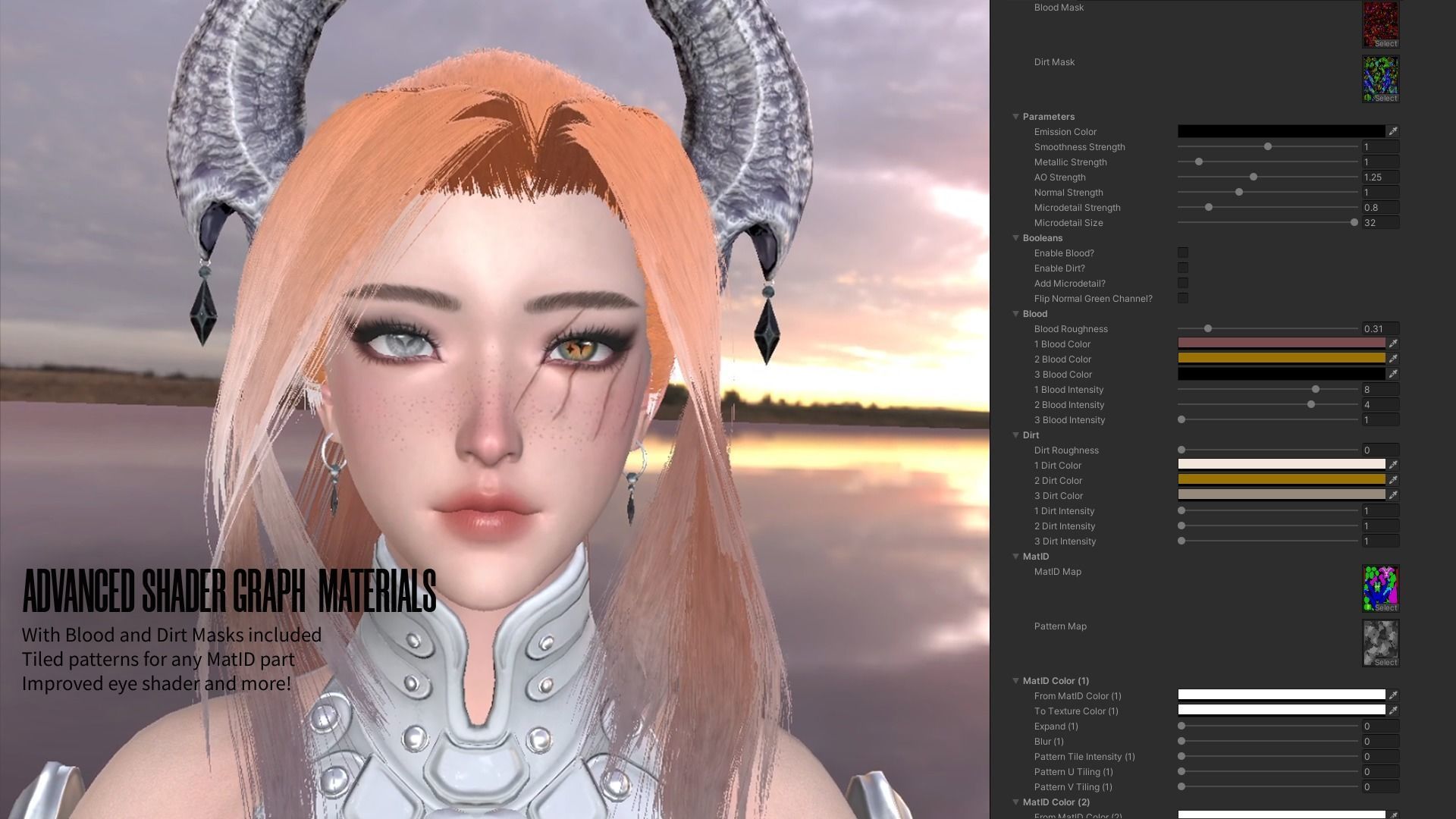 Demon Hunter Girl Nyx - Game Ready Low-poly 3D model_16