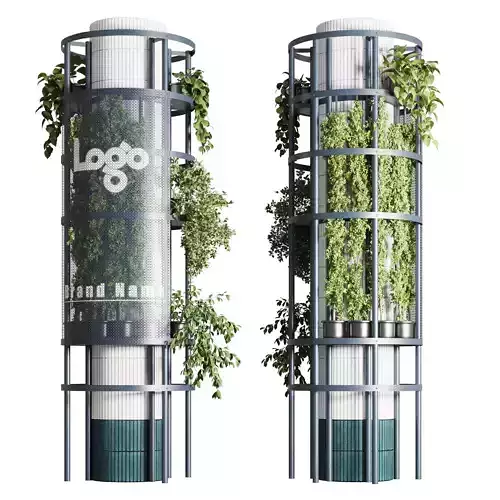 Column plant - pillar plant - column garden ivy 3D model