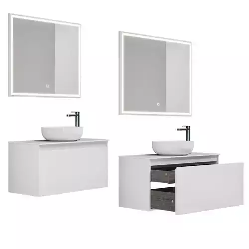 Nova Lite 100 White 1 drawer