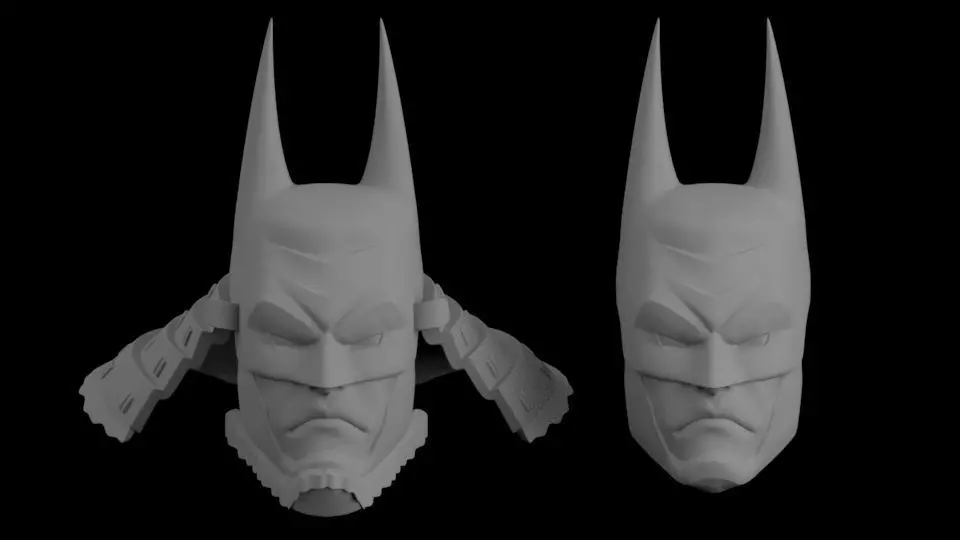 BATMAN NINJA HEAD SCULPT 3D print model_0