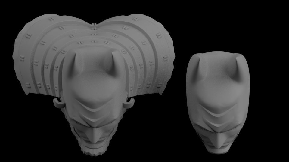 BATMAN NINJA HEAD SCULPT 3D print model_7