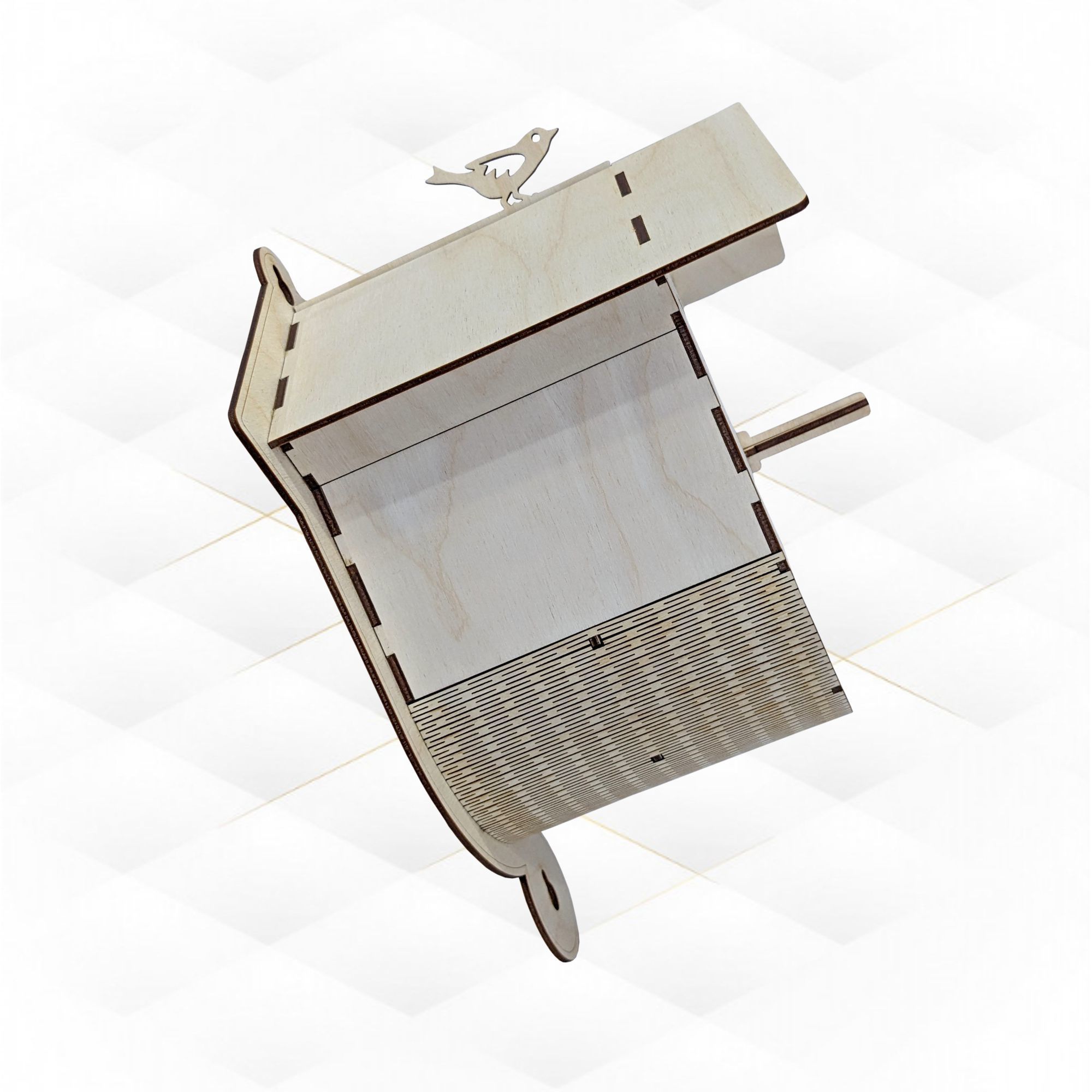 Bird house svg dxf design laser cutting 3D print model_4