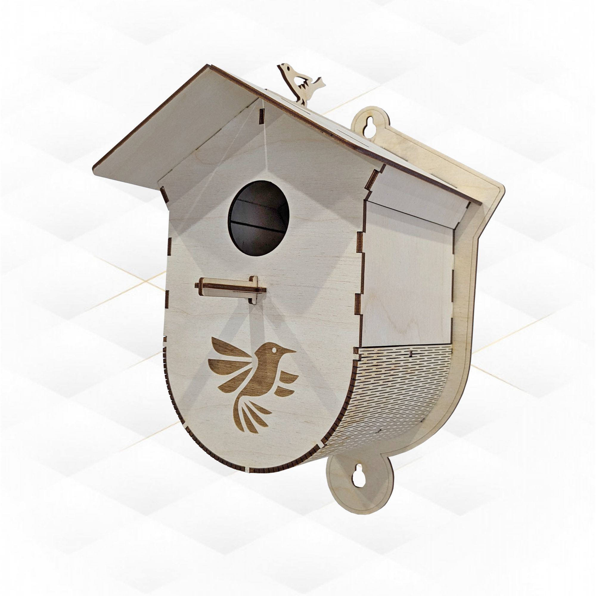 Bird house svg dxf design laser cutting 3D print model_2