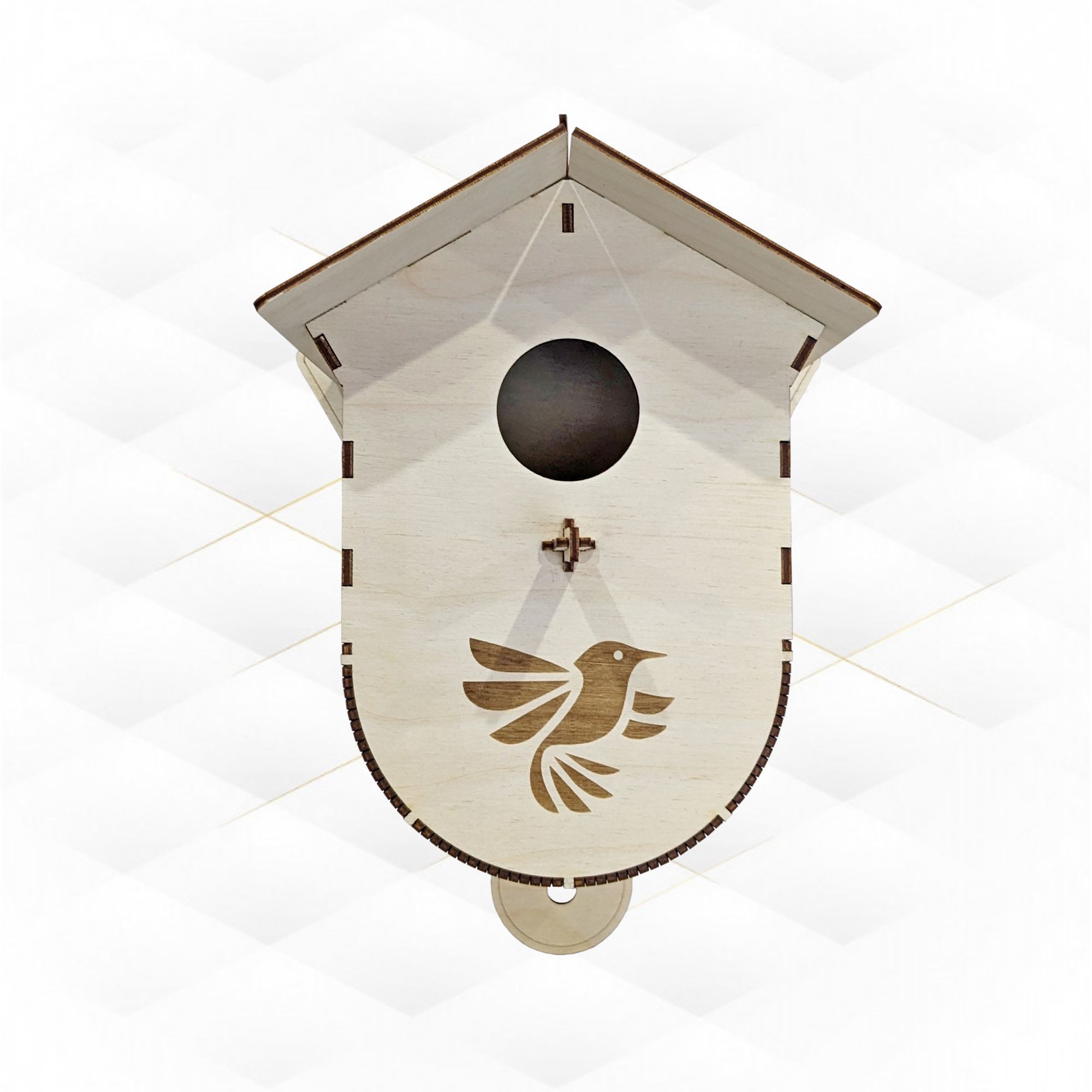 Bird house svg dxf design laser cutting 3D print model_1