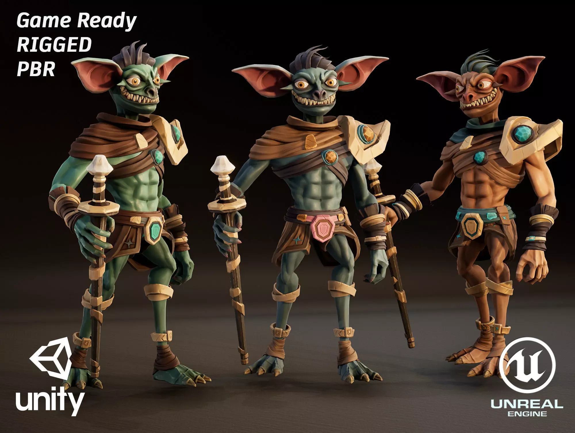 Stylized Goblin 01 Low-poly 3D model