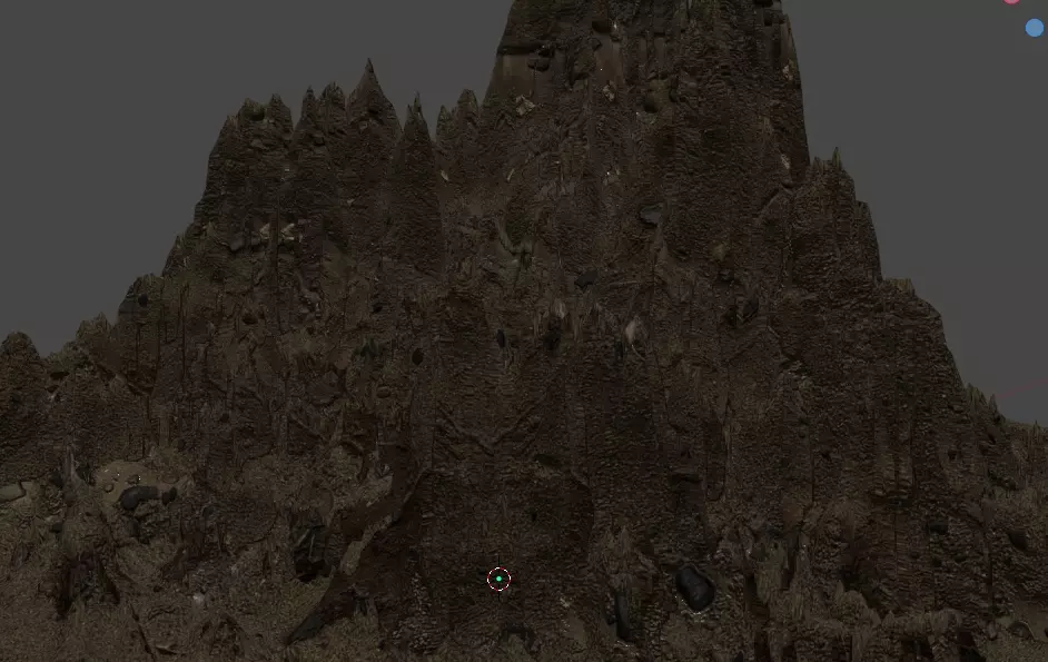 Mountain rocky terrain Free 3D model_0