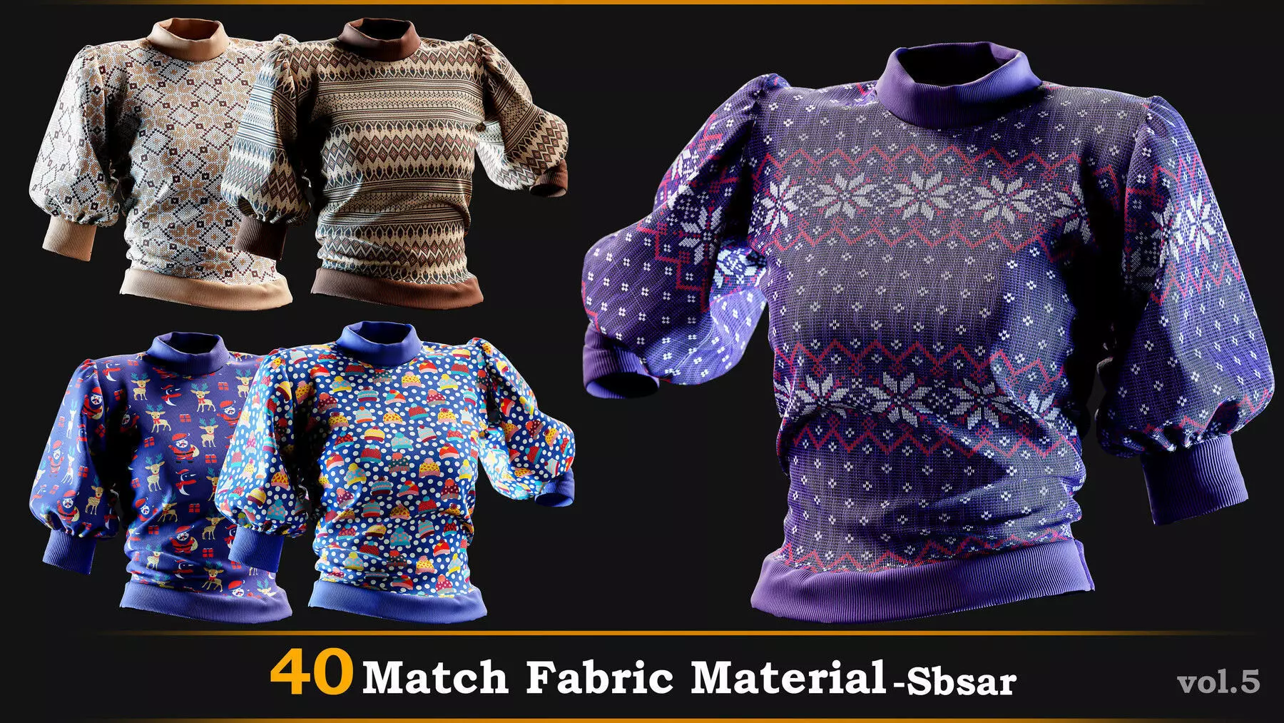 40 Match Fabric Material-SBSAR-VOL-5 Texture