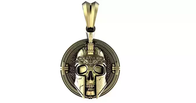 Spartan skull pendant