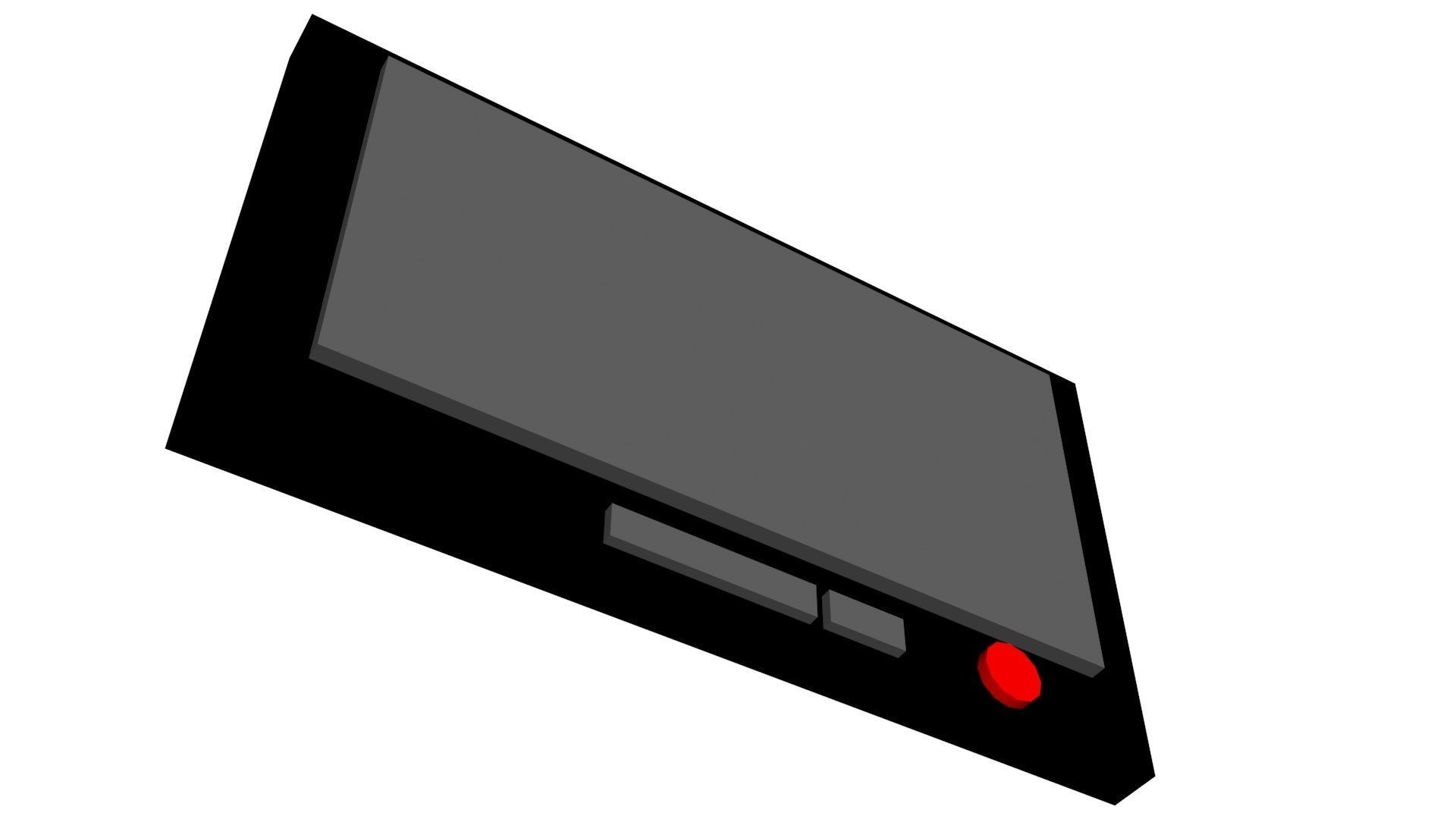 Low Poly Game Ready TV OFF Low-poly 3D model_4