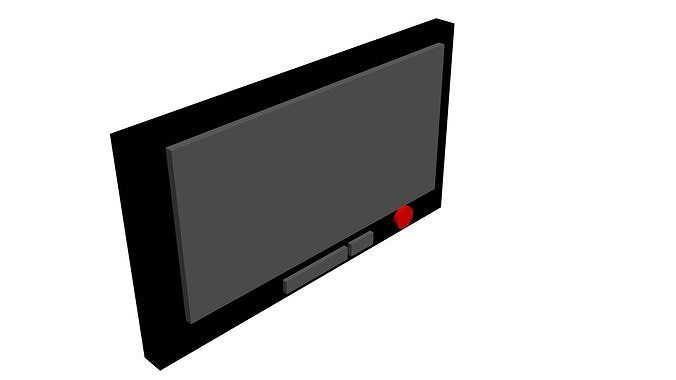 Low Poly Game Ready TV OFF Low-poly 3D model