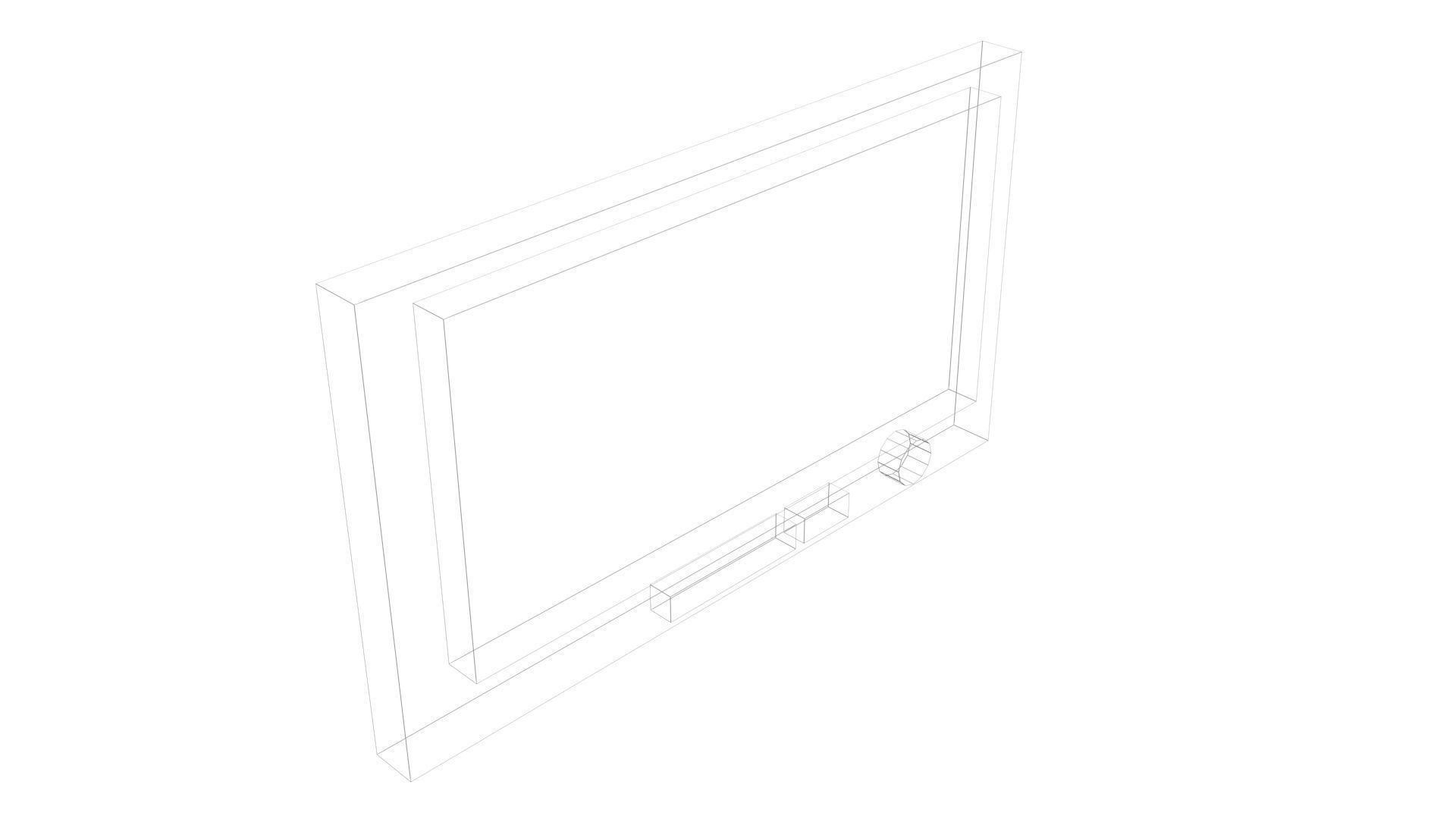 Low Poly Game Ready TV OFF Low-poly 3D model_11