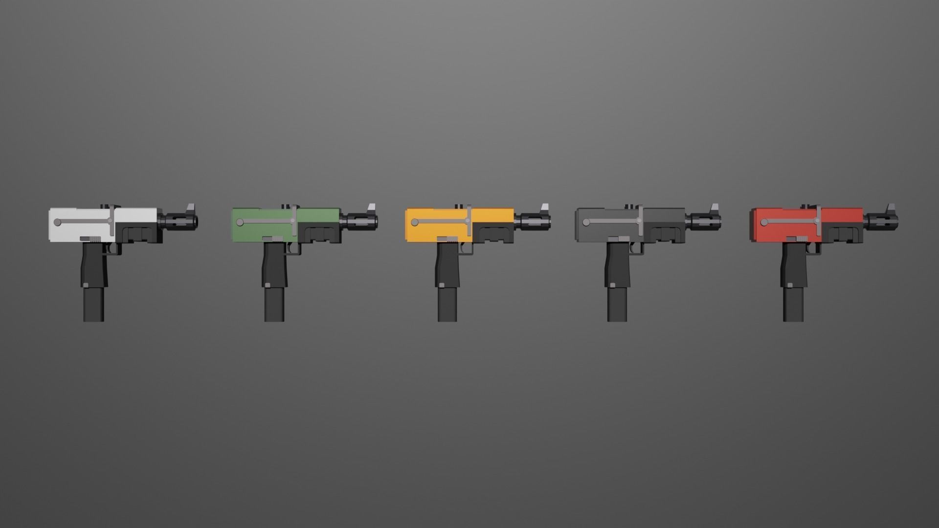 Warhammer 40k Autopistol Pattern Voss Mk 10 Low-poly 3D model_1