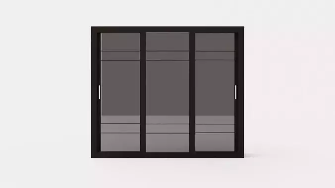 Vesper Wardrobe 250 Cm 3 Sliding Doors Black