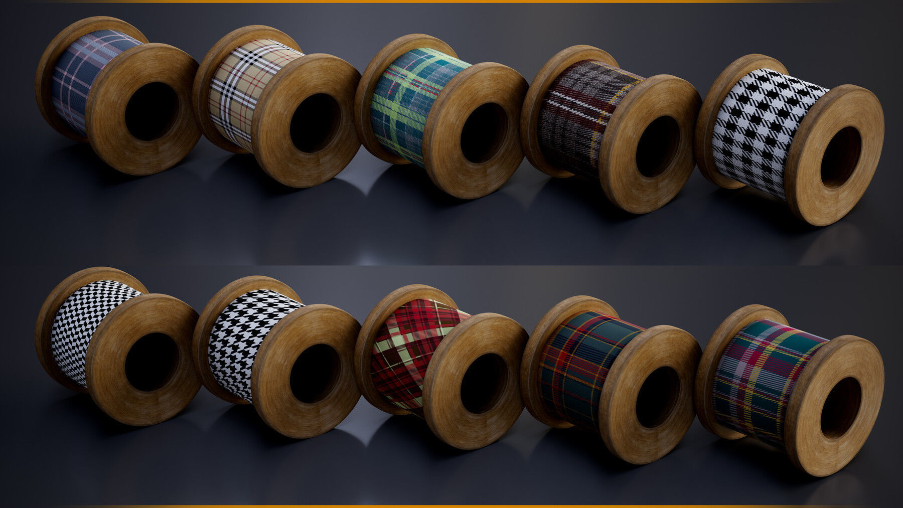 50 Tartan Fabric Material -Sbsar -Tutorial Vol-7 Texture_4