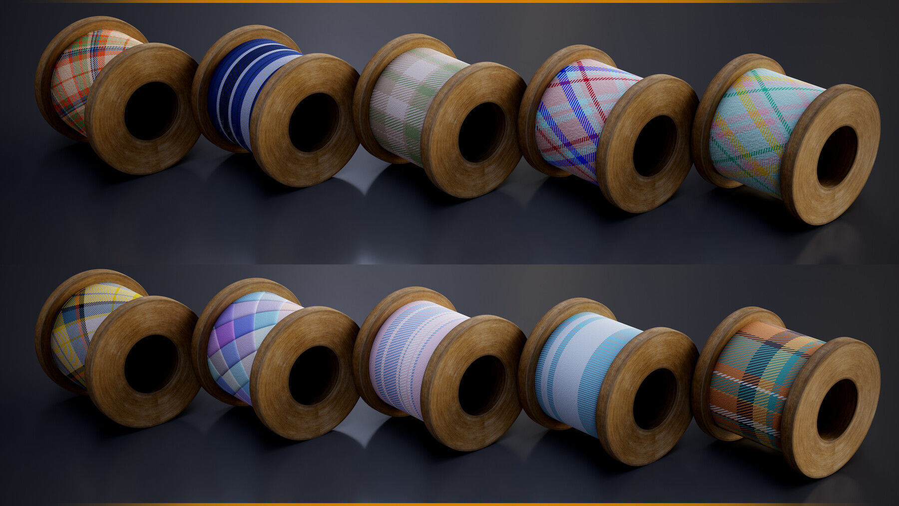 50 Tartan Fabric Material -Sbsar -Tutorial Vol-7 Texture_6