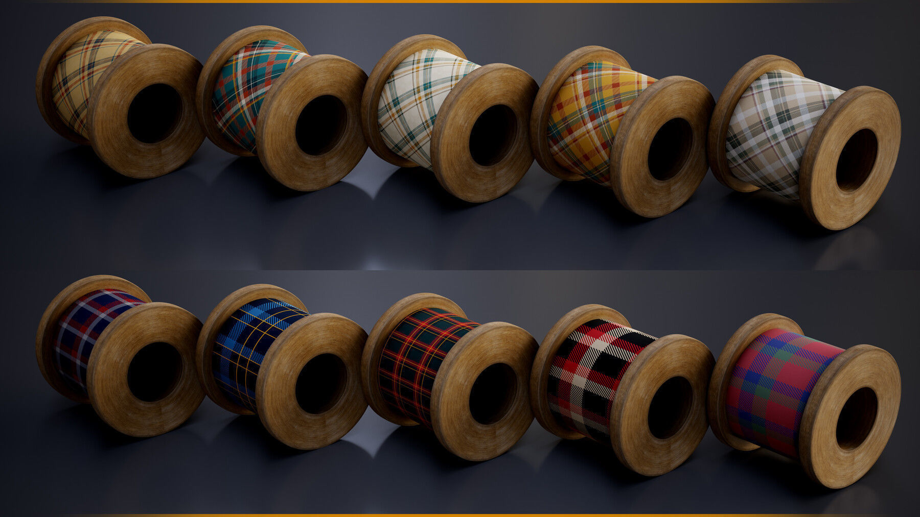 50 Tartan Fabric Material -Sbsar -Tutorial Vol-7 Texture_3