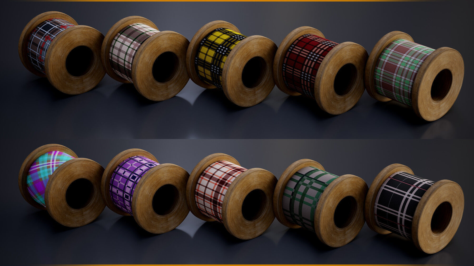50 Tartan Fabric Material -Sbsar -Tutorial Vol-7 Texture_5
