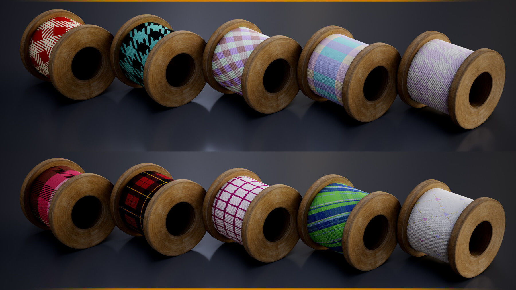 50 Tartan Fabric Material -Sbsar -Tutorial Vol-7 Texture_7